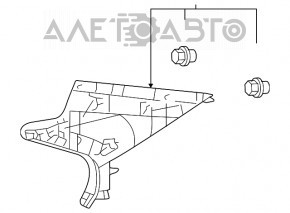 Capacul spate al barei superioare dreapta pentru Lexus ES350 07-09, bej.