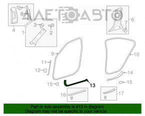 Capac prag interior fata stanga Lexus ES350 07-12, neagra, zgarieturi.