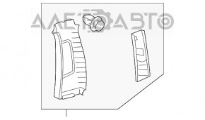 Capacul stâlpului central, curea superioară stânga, Lexus ES350 07-09, bej.