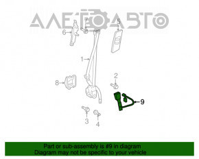 Пассажирский ремень безопасности Lexus ES350 07-12 черный