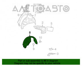 Aripa spate dreapta pentru Lexus ES350 07-12