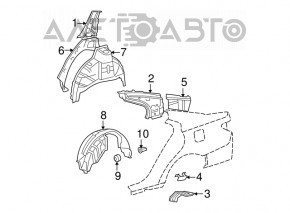 Aripa spate dreapta pentru Lexus ES350 07-12