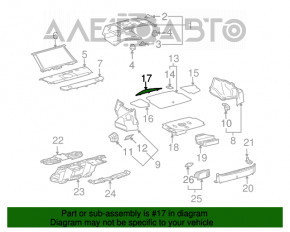 Накладка пола багажника передняя Lexus GS300 GS350 GS430 GS450h 06-11