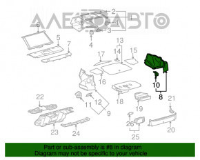 Capacul arcului drept Lexus GS300 GS350 GS430 06-11