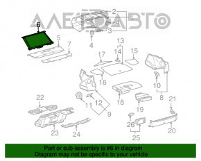 Шторка заднего стекла в сборе Lexus GS300 GS350 GS430 GS450h 06-11 черная