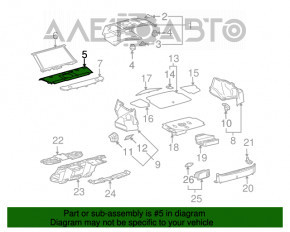 Полка задняя Lexus GS300 GS350 GS430 06-11 черная без шторки