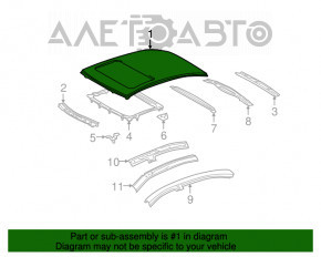 Крыша металл Lexus GS300 GS350 GS430 GS450h 06-11 отпилена, под люк, тычки