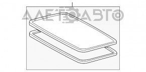 Стекло люка Lexus ES350 07-12 царапины, надорван уплотнитель