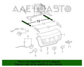 Amortizorul capacului portbagajului dreapta Lexus GS300 GS350 GS430 GS450h 06-11