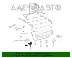 Capacul portbagajului pentru Lexus GS300 GS350 GS430 GS450h 06-11