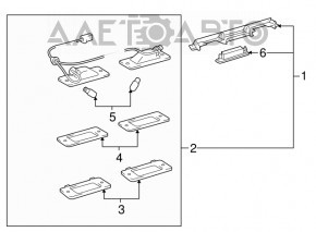 Подсветка номера крышки багажника в сборе Lexus GS300 GS350 GS430 GS450h 06-11