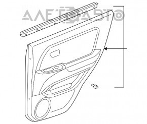 Обшивка двери карточка задняя левая беж кожа Lexus RX300 98-03