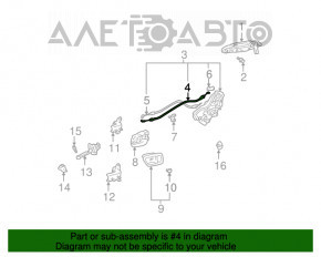 Ручка двери внешняя с механизмом задняя правая Lexus RX300 98-03