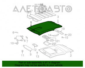 Обшивка потолка Lexus RX300 98-03