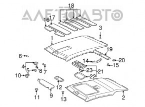 Обшивка потолка Lexus RX300 98-03