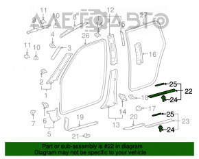 Накладка порога передняя левая внешняя Lexus RX300 98-03