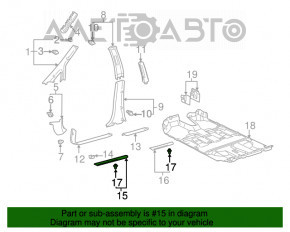 Capacul pragului din față dreapta exterior pentru Lexus RX300 98-03