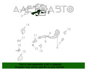 Механизм ручки двери задней левой Lexus RX300 RX330 RX350 RX400h 04-09 без тяги