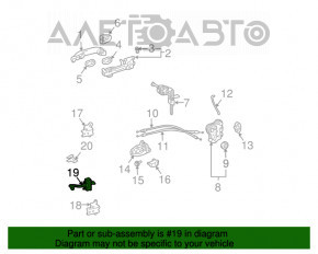 Limitatorul ușii din față stânga pentru Lexus RX300 RX330 RX350 RX400h 04-09