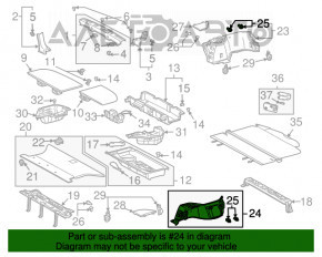 Обшивка арки левая Lexus RX300 RX330 RX350 RX400H 04-09 черная