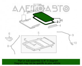 Стекло люка Lexus RX300 RX330 RX350 RX400h 04-09 царапины