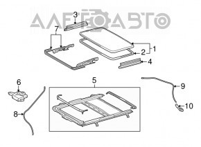 Geamul panoramic Lexus RX300 RX330 RX350 RX400h 04-09