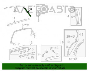 Накладка двери боковая задняя левая Lexus RX350 RX450h 10-15 перед