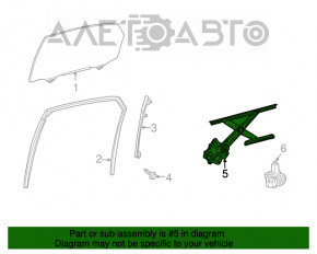 Стеклоподъемник мотор и механизм задний левый Lexus RX350 RX450h 10-15