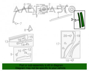 Capac usa spate dreapta Lexus RX350 RX450h 10-15, broasca frontala este rupta.