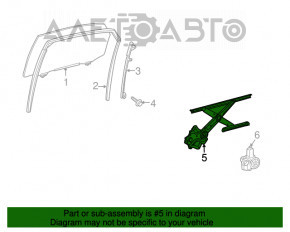 Стеклоподъемник мотор и механизм задний правый Lexus RX350 RX450h 10-15