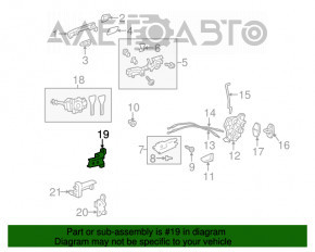 Buclele ușii din față stânga superioară Toyota Camry v50 12-14 SUA