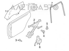 Geam electric cu motor spate stânga Subaru B10 Tribeca