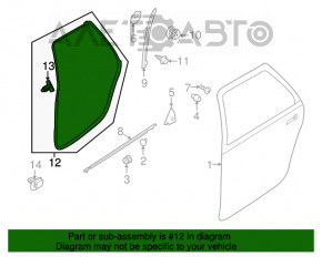 Garnitura ușii din spate stânga pentru Subaru B9 Tribeca