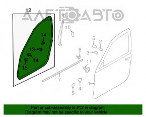 Garnitură de etanșare a ușii din față dreapta pentru Subaru B9 Tribeca