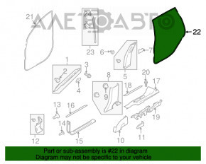 Garnitură de etanșare a ușii spate stânga pentru Subaru B10 Tribeca