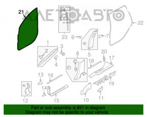 Garnitura ușii din față stânga pentru Subaru B9 Tribeca