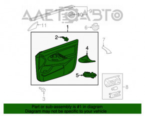 Capacul ușii, cartela frontală stânga Toyota Camry v40 piele gri, zgârieturi, plastic albicios