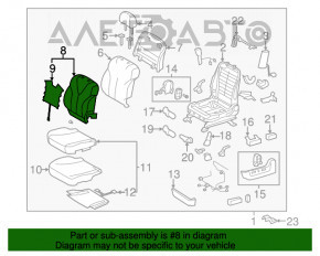 Водительское сидение Toyota Camry v40 07-09 без airbag, тряпка сер, электро, потерт пластик