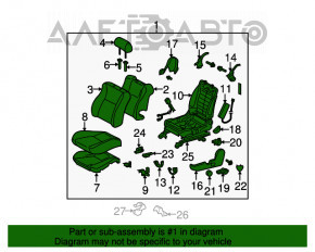 Scaun de pasager Toyota Solara 2.4 04-08 fără airbag