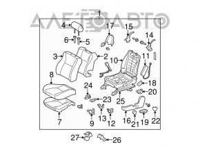 Scaun de pasager Toyota Solara 2.4 04-08 fără airbag