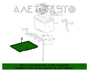 Platforma pentru baterie auto din plastic pentru Toyota Avalon 13-18.