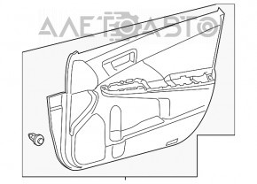 Capacul ușii, cartela din față dreapta Toyota Camry v50 12-14 SUA negru