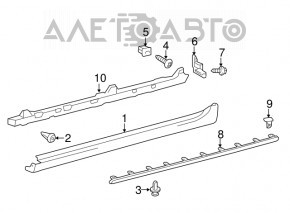 Pragul drept Toyota Camry v50 12-14 SUA SE