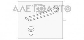 Capacul pragului exterior din spate stânga pentru Lexus ES350 07-12, negru cu inserție cromată