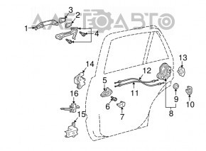 Петля двери верхняя задняя правая Lexus IS250 IS300 IS350 06-13