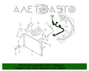 Furtunul de aer condiționat gros pentru Subaru B10 Tribeca