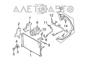 Furtunul de aer condiționat gros pentru Subaru B10 Tribeca