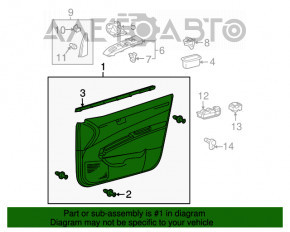 Обшивка двери карточка передняя левая Toyota Prius 20 04-09 серая