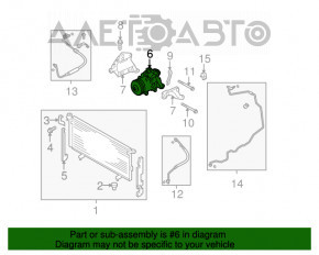 Compresorul de aer condiționat pentru Subaru Outback 10-14 3.6