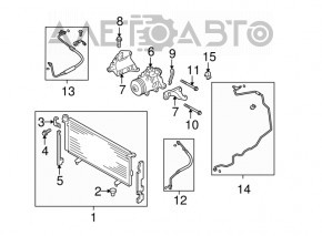 Compresorul de aer condiționat pentru Subaru Outback 10-14 3.6